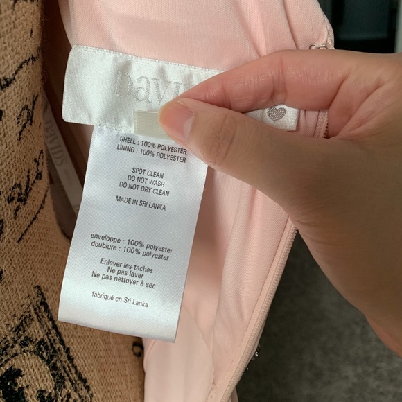 David’s Bridal blush pink maxi dress - Picture 7 of 8